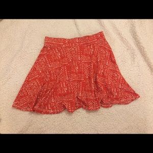 High Waisted Tribal Pattern Skirt